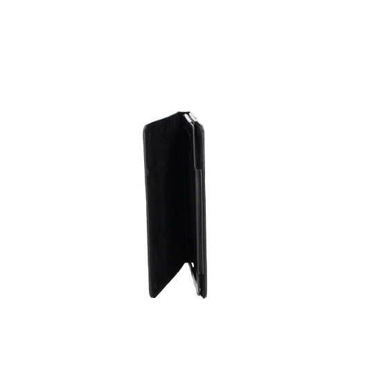 Tablethülle 19 x 24 cm Schwarz aus Leder mit Krokoprägung - leder-accessoires.com