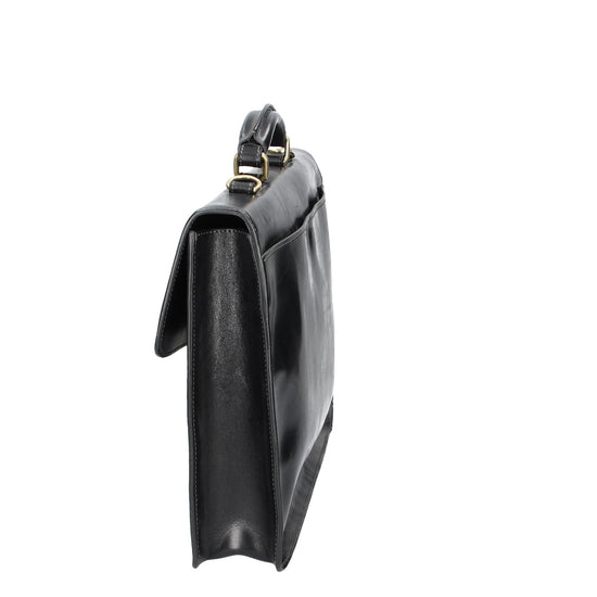 Business-| Dokumententasche 39x8x30cm in Schwarz - leder-accessoires.com