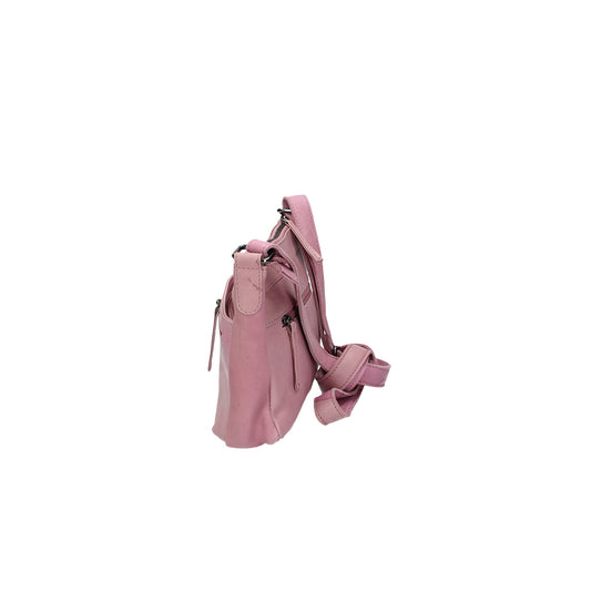 SALE Schultertasche in Rosa|Pink mit aus Leder - leder-accessoires.com