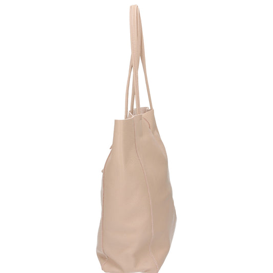 Shopper 28x13x35cm in Nude aus Leder