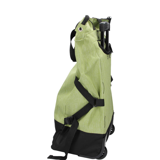 Einkaufstrolley "Punta" 2-Rad 33x18x54cm in Grün - leder-accessoires.com
