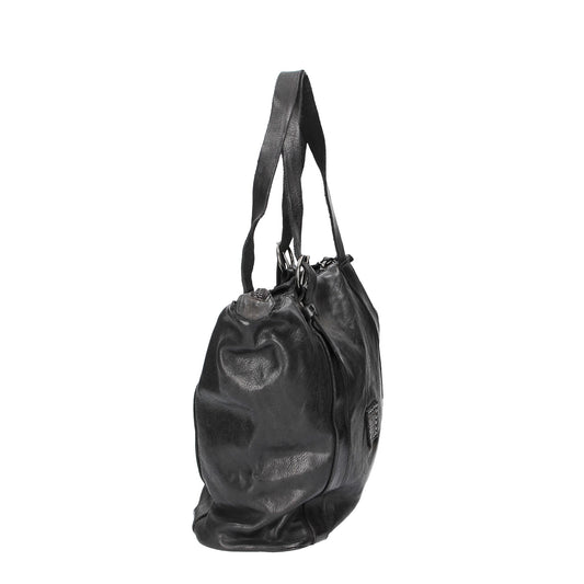 Shopper Hochformat aus Leder in Schwarz