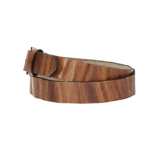 Ledergürtel Cognac 30mm gecrashed mit Dornschließe in Silber - leder-accessoires.com