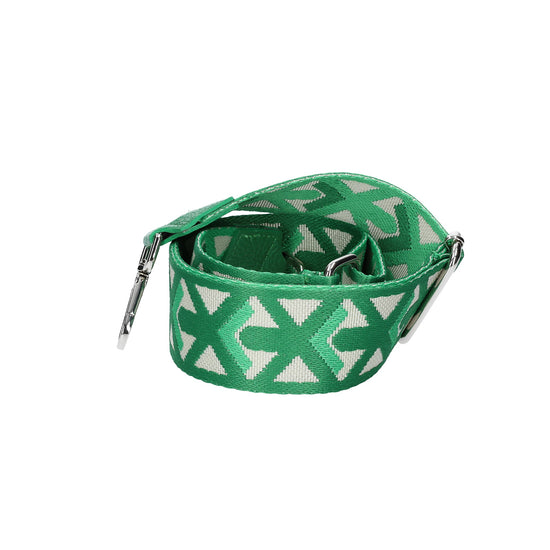 Taschenriemen|Wechselriemen in Dunkelgrün mit Karabiner Silber - leder-accessoires.com