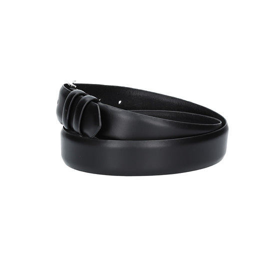 Herren-|Anzugsgürtel 35mm in Schwarz aus Vollrindleder bombiert - leder-accessoires.com