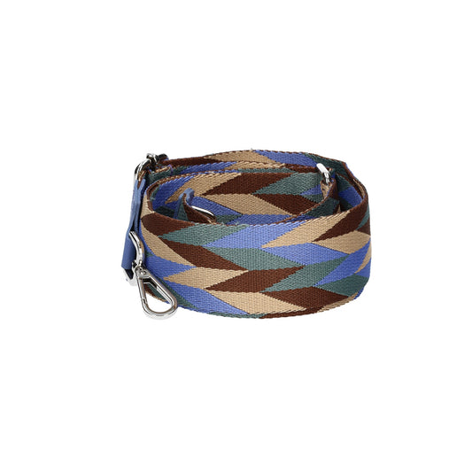 Taschenriemen|Wechselriemen Hellblau|Bordeaux mit Karabiner Silber