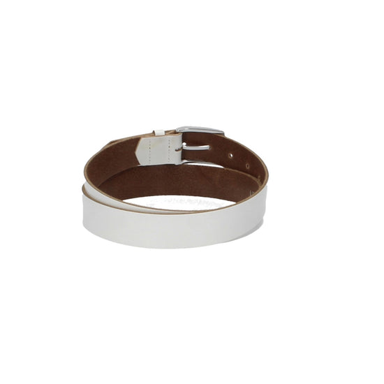 Ledergürtel Weiß 30mm mit Dornschließe in Silber - leder-accessoires.com