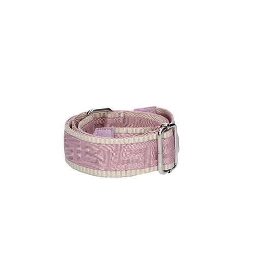 Taschenriemen|Wechselriemen in Flieder gemustert mit Karabiner Silber - leder-accessoires.com