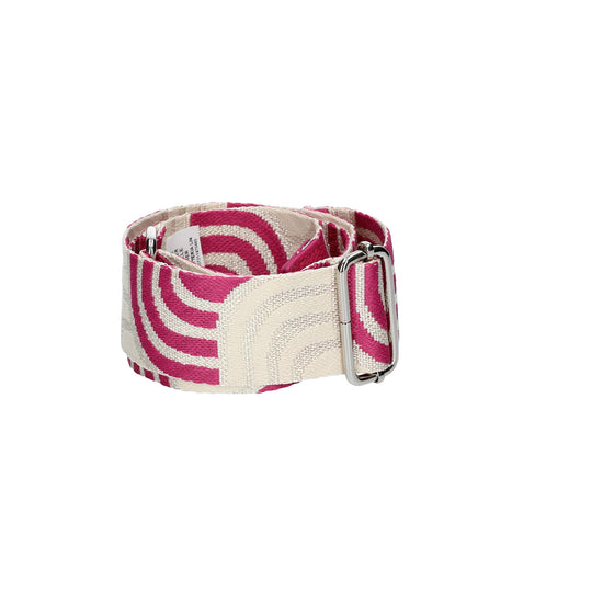 Taschenriemen|Wechselriemen in Pink|Beige mit Karabiner Silber - leder-accessoires.com