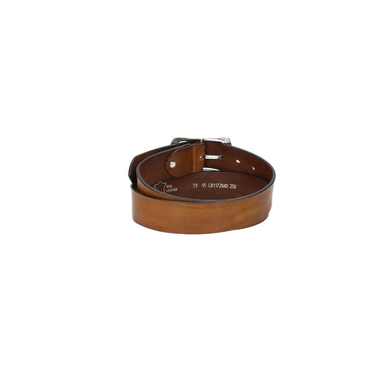 Ledergürtel Gelb|Ocker 40mm mit Vollschließe in Silber - leder-accessoires.com