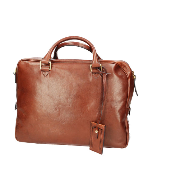 Business-| Aktentasche 36 x 11 x 25m The Bridge in Braun mit Reißverschluss - leder-accessoires.com