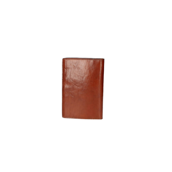 Briefmappe| Passhülle 14 x 20cm Cognac mit Druckknopf - leder-accessoires.com