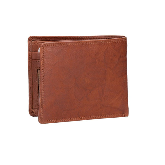 Geldbörse Querformat mit Reißverschluss in Blau|Navy aus Leder - leder-accessoires.com