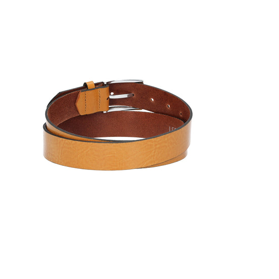 Ledergürtel Hellbraun 30mm mit Dornschließe in Silber - leder-accessoires.com