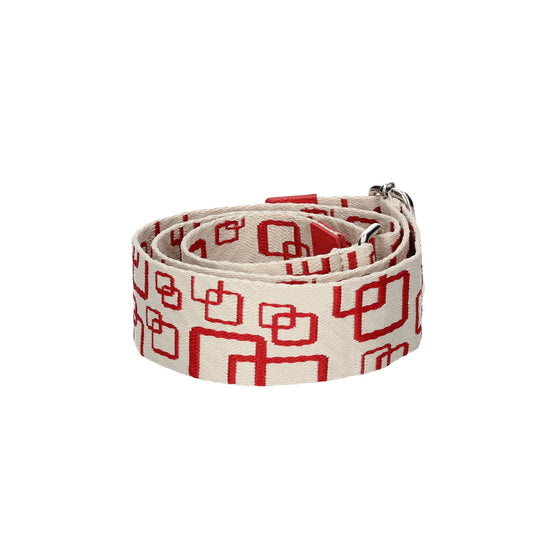 Taschenriemen|Wechselriemen Rot|Quadrat mit Karabiner Silber - leder-accessoires.com