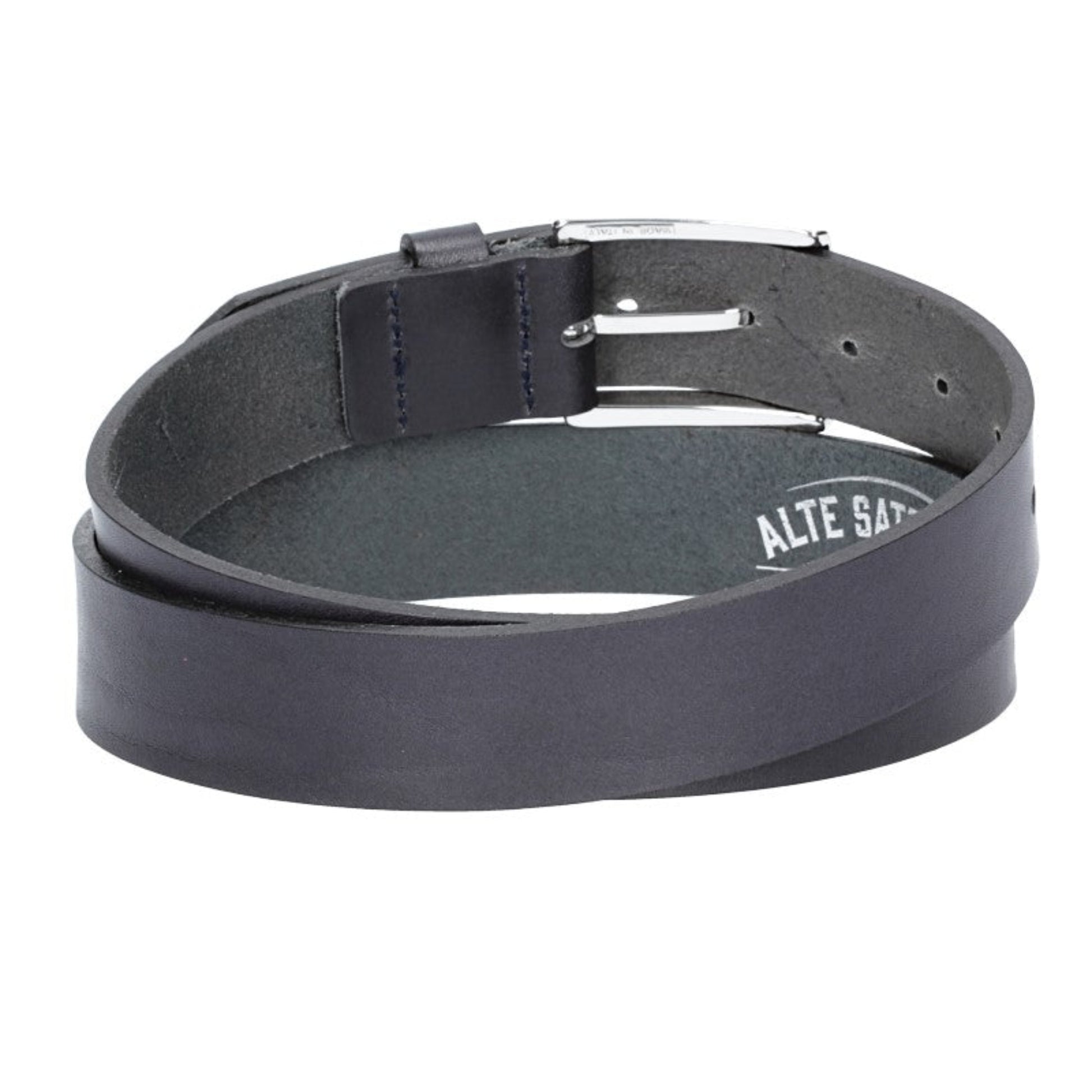 Hochwertiger Ledergürtel Dunkelblau 3,5 cm – Handgefertigt & Unisex - leder-accessoires.com