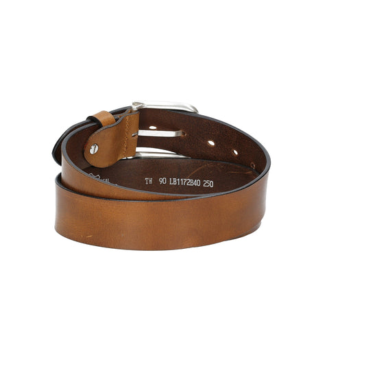 Ledergürtel Gelb|Ocker 40mm mit Dornschließe in Silber - leder-accessoires.com