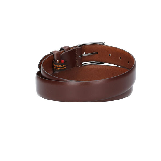 Herren-|Anzugsgürtel 35mm in Braun aus Vollrindleder bombiert - leder-accessoires.com