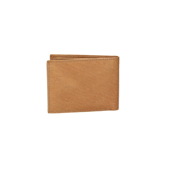 Geldbörse Querformat mit Klappe in Cognac aus Leder - leder-accessoires.com