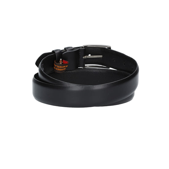 Herren-|Anzugsgürtel 35mm in Schwarz aus Vollrindleder bombiert - leder-accessoires.com