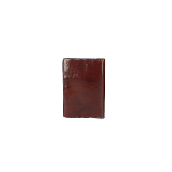 Briefmappe| Passhülle 14 x 20cm Braun mit Druckknopf - leder-accessoires.com