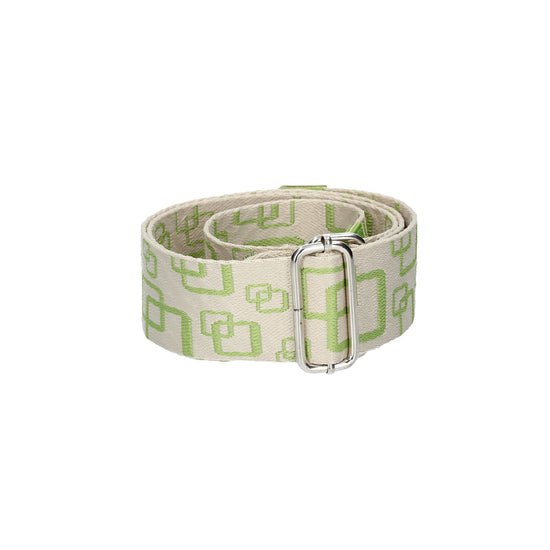 Taschenriemen|Wechselriemen in Grün Quadrat mit Karabiner Silber - leder-accessoires.com