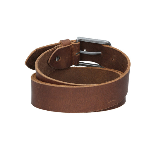 Ledergürtel 40mm Braun mit matter Dornschließe aus Leder - leder-accessoires.com