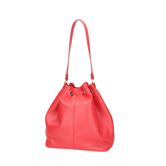 Beuteltasche 26x15x25cm in Rot aus Leder - leder-accessoires.com