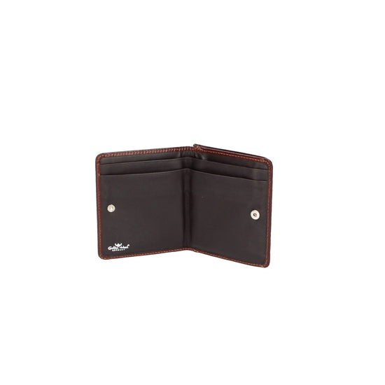 Geldbörse Golden Head 11 x 9,5cm in Braun aus Leder - leder-accessoires.com