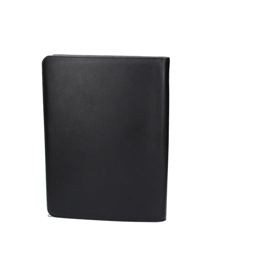 Schreibmappe Spezia 24,5x2,5x32,5cm in Schwarz mit Reißverschluss - leder-accessoires.com