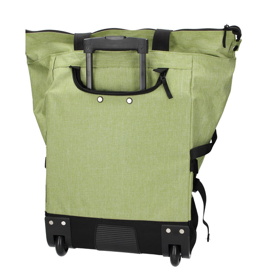 Einkaufstrolley "Punta" 2-Rad 33x18x54cm in Grün - leder-accessoires.com