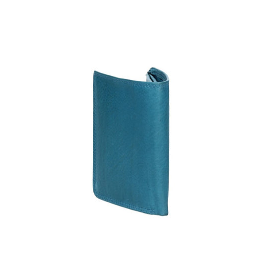 Geldbörse Hochformat klein in Türkis aus Leder - leder-accessoires.com