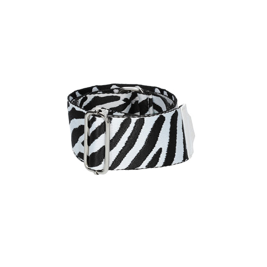 Taschenriemen|Wechselriemen Zebra mit Karabiner Silber - leder-accessoires.com