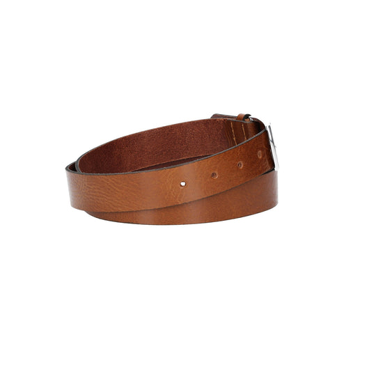 Ledergürtel Cognac 30mm mit Dornschließe in Silber - leder-accessoires.com