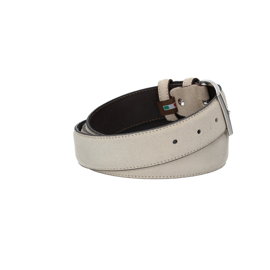 Herren-|Anzugsgürtel 35mm Nappa abgenäht in Sand|Natur aus Leder - leder-accessoires.com