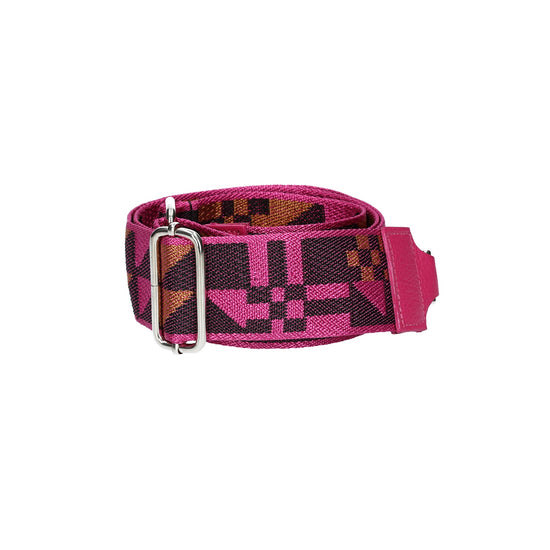 Taschenriemen|Wechselriemen in Pink|Lila mit Karabiner Silber - leder-accessoires.com