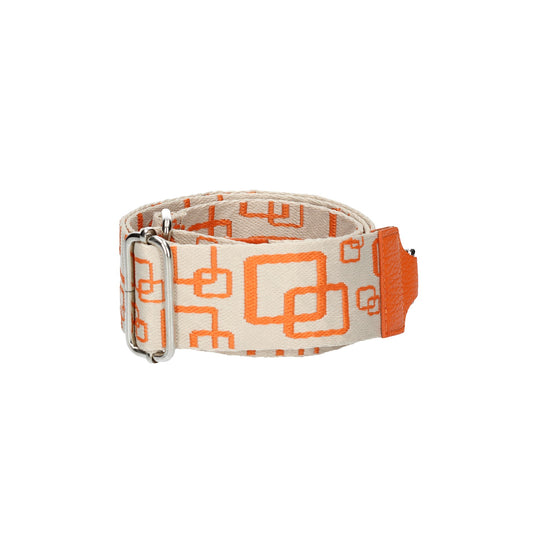 Taschenriemen|Wechselriemen Orange|Quadrat mit Karabiner Silber - leder-accessoires.com