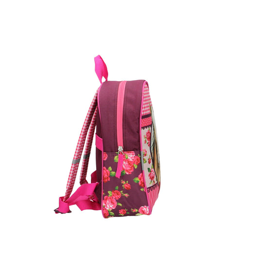 Kinderrucksack " Pferd " 23x9x29cm in Pink - leder-accessoires.com