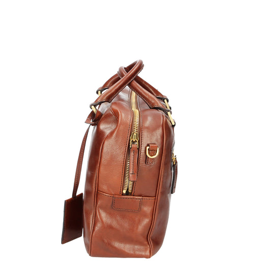 Business-| Aktentasche 36 x 11 x 25m The Bridge in Braun mit Reißverschluss - leder-accessoires.com