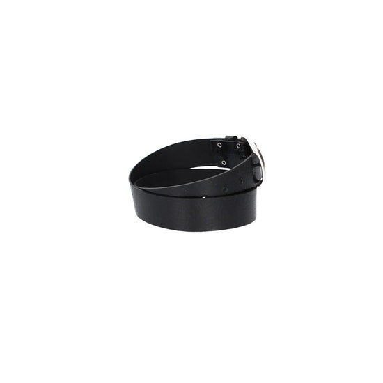 Ledergürtel 40mm Schwarz gecrashte Optik mit Dornschließe in Silber - leder-accessoires.com
