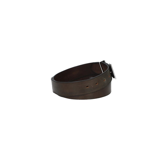Ledergürtel Grau 40mm mit H-Schließe in Silber - leder-accessoires.com