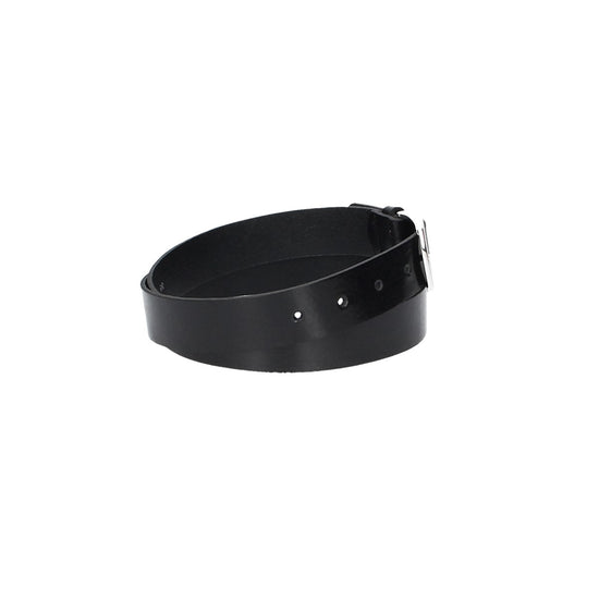 Ledergürtel Schwarz 30mm mit Dornschließe in Silber - leder-accessoires.com