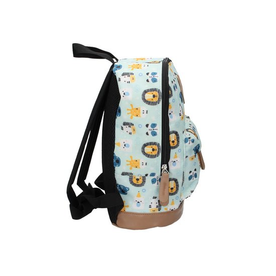Kinderrucksack " Tiere" in Hellblau - leder-accessoires.com