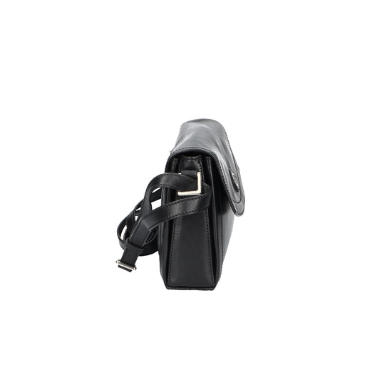 Umhängetasche The Bridge 26x6x18cm in Schwarz mit Überschlag - leder-accessoires.com