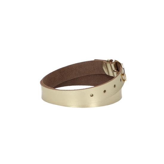 Ledergürtel 30mm in Gold mit Dornschließe in Gold - leder-accessoires.com
