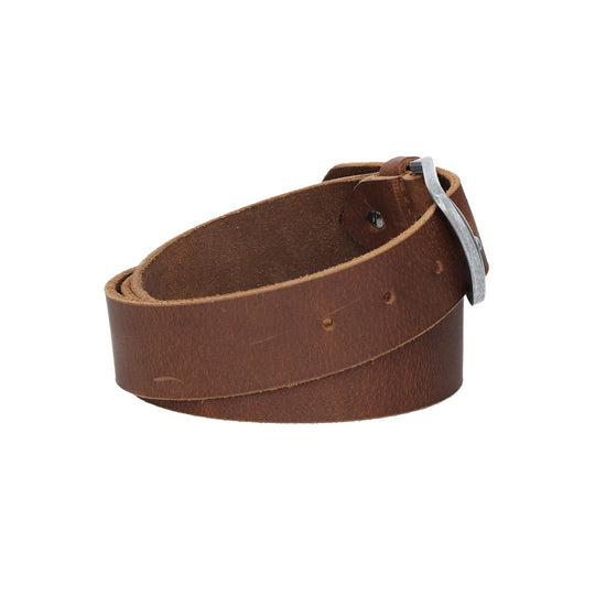 Ledergürtel 40mm Braun mit matter Dornschließe aus Leder - leder-accessoires.com