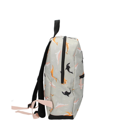 Kinderrucksack " Wale " in Hellgrau - leder-accessoires.com