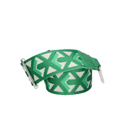 Taschenriemen|Wechselriemen in Dunkelgrün mit Karabiner Silber - leder-accessoires.com