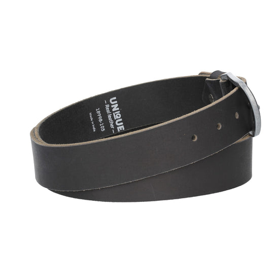 Ledergürtel 40mm Schwarz mit matter Dornschließe aus Leder - leder-accessoires.com