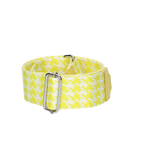 Taschenriemen|Wechselriemen Hellgelb mit Karabiner Silber - leder-accessoires.com